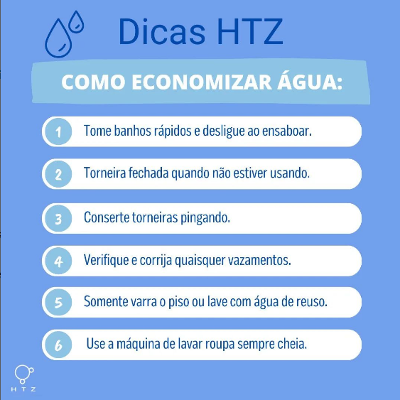 Leia mais sobre o artigo Dicas HTZ – como economizar água:
